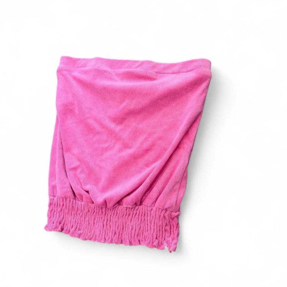 Y2K Teri Cloth Tube Top Preppy Glam Beachy Vacation